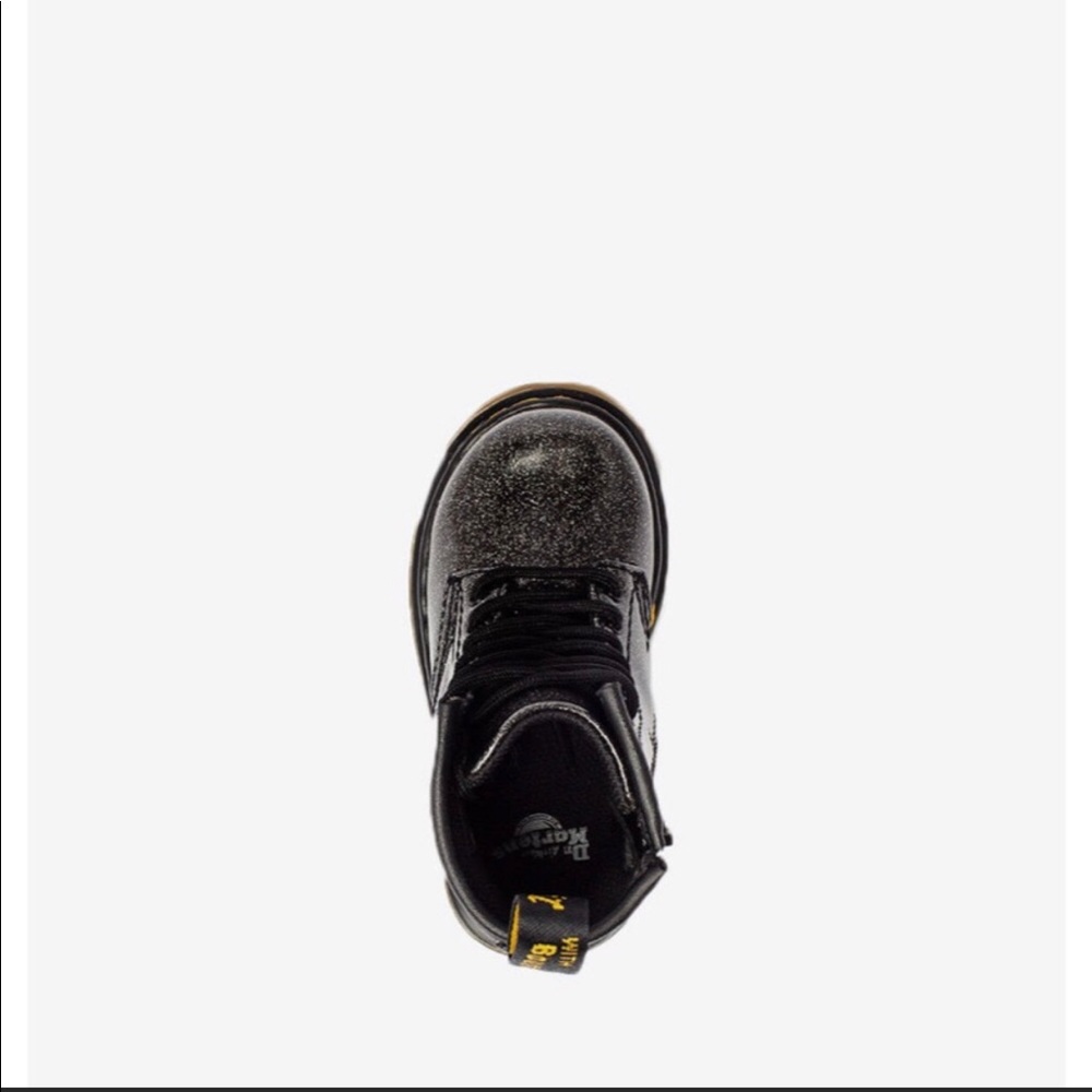 Black Glitter Doc Dr Martens Air Wair Boots 1460 - Picture 4 of 9